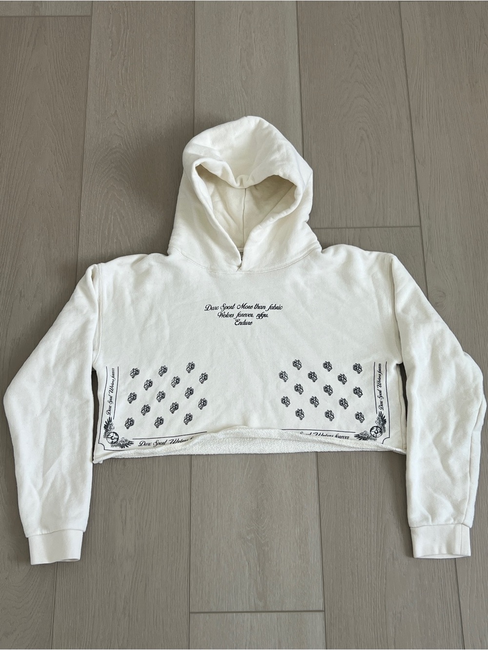 Darc Sport She Endure (Cropped) Premium Hoodie in Cream